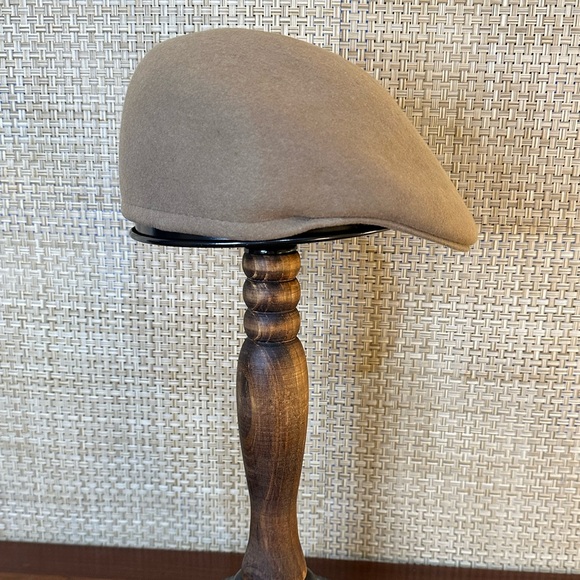 🌟HP🌟Camel Tan 100% Wool Ascot Rounded Cap  Country Gentlemen M - Picture 3 of 7